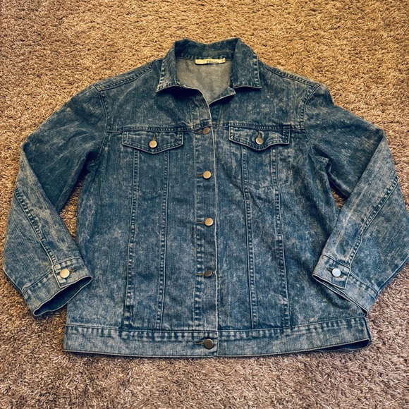 Ellison Women’s 90s Blue Acid Wash Denim Jacket – Size Medium - Picture 3 of 13